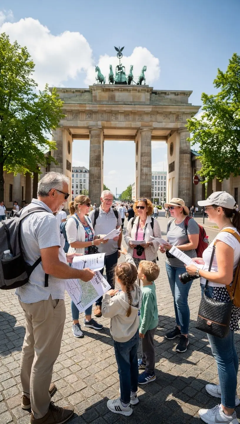 Detaillierte gedruckte Routenkarte für Hamburgs historische Sehenswürdigkeiten liegt auf einem Holztisch.
